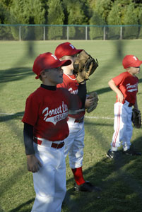 Kids league baseball team